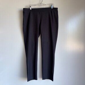 Eileen Fisher Washable Crepe Ankle Pants Size Large Charcoal Gray
